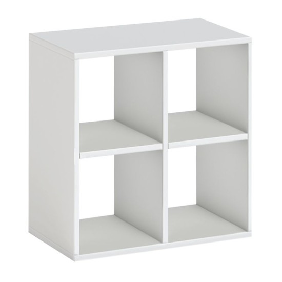 Βιβλιοθήκη Cube  χρώμα λευκό 60x30x60εκ.