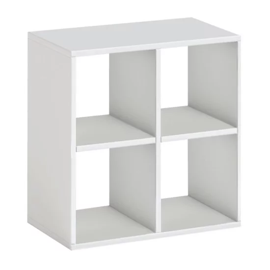 Βιβλιοθήκη Cube  χρώμα λευκό 60x30x60εκ.
