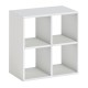 Βιβλιοθήκη Cube  χρώμα λευκό 60x30x60εκ.