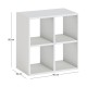 Βιβλιοθήκη Cube  χρώμα λευκό 60x30x60εκ.