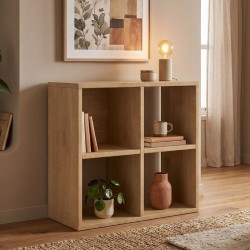 Βιβλιοθήκη Cube  χρώμα sapphire oak 60x30x60εκ.