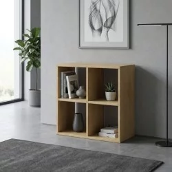 Βιβλιοθήκη Cube  χρώμα sapphire oak 60x30x60εκ.