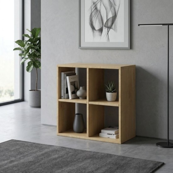 Βιβλιοθήκη Cube  χρώμα sapphire oak 60x30x60εκ.