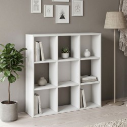 Βιβλιοθήκη Cube  χρώμα λευκό 90x30x90εκ.
