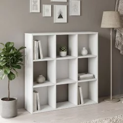 Βιβλιοθήκη Cube  χρώμα λευκό 90x30x90εκ.