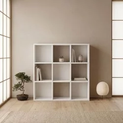 Βιβλιοθήκη Cube  χρώμα λευκό 90x30x90εκ.