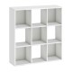 Βιβλιοθήκη Cube  χρώμα λευκό 90x30x90εκ.