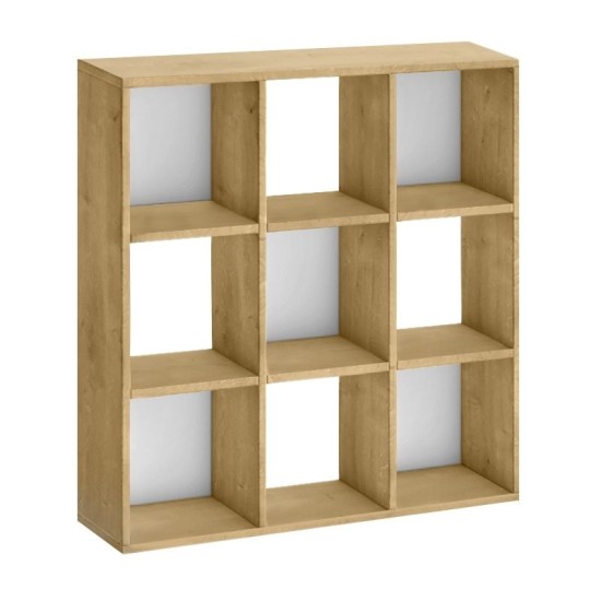 Βιβλιοθήκη Cube  χρώμα sapphire oak 90x30x90εκ.