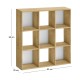 Βιβλιοθήκη Cube  χρώμα sapphire oak 90x30x90εκ.