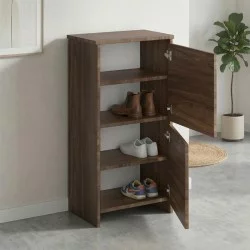 Παπουτσοθήκη Port  χρώμα καρυδί 48x31x92εκ.