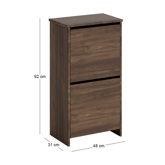 Παπουτσοθήκη Port  χρώμα καρυδί 48x31x92εκ.