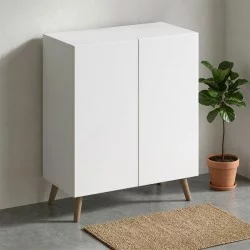 Παπουτσοθήκη Luce  χρώμα λευκό 70x35x85εκ.