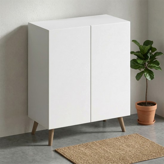 Παπουτσοθήκη Luce  χρώμα λευκό 70x35x85εκ.