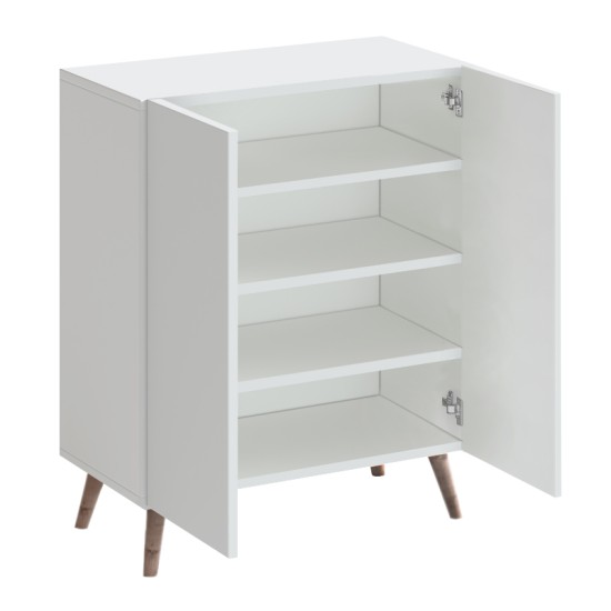 Παπουτσοθήκη Luce  χρώμα λευκό 70x35x85εκ.