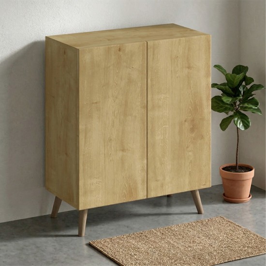 Παπουτσοθήκη Luce  χρώμα sapphire oak 70x35x85εκ.