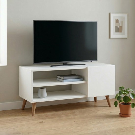 Έπιπλο τηλεόρασης Parma  χρώμα λευκό 90x30x40εκ.