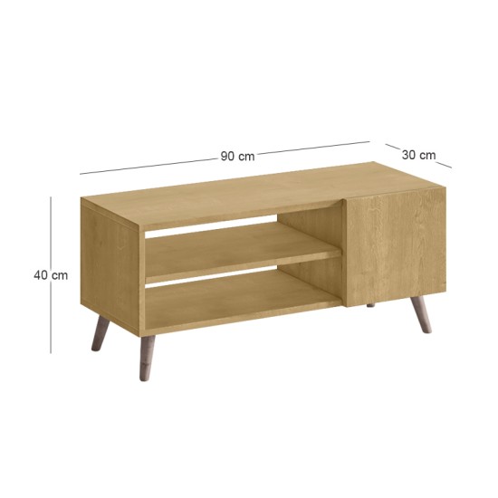 Έπιπλο τηλεόρασης Parma  χρώμα sapphire oak 90x30x40εκ.