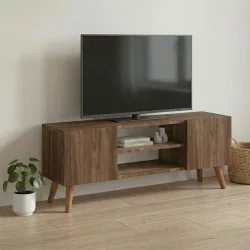 Έπιπλο τηλεόρασης Etna  χρώμα καρυδί 120x30x45εκ.