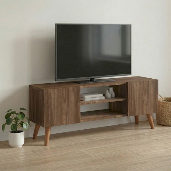 Έπιπλο τηλεόρασης Etna  χρώμα καρυδί 120x30x45εκ.