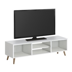Έπιπλο τηλεόρασης Loren  χρώμα λευκό 120x30x40εκ.