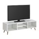 Έπιπλο τηλεόρασης Loren  χρώμα λευκό 120x30x40εκ.
