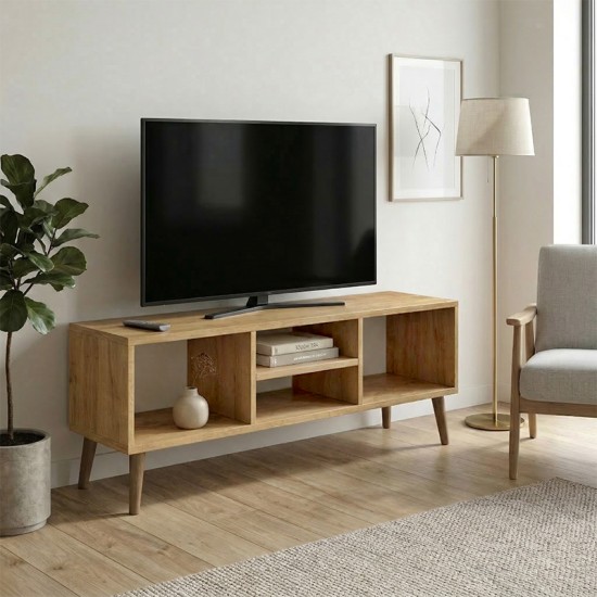 Έπιπλο τηλεόρασης Loren  χρώμα sapphire oak 120x30x40εκ.