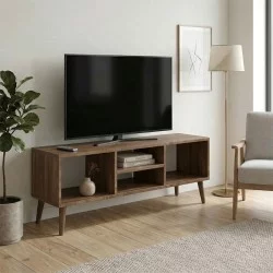 Έπιπλο τηλεόρασης Loren  χρώμα καρυδί 120x30x40εκ.