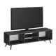 Έπιπλο τηλεόρασης Loren  χρώμα μαύρο εφέ μαρμάρου 120x30x40εκ.