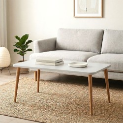 Τραπεζάκι σαλονιού Plane  χρώμα λευκό 90x55x41εκ.