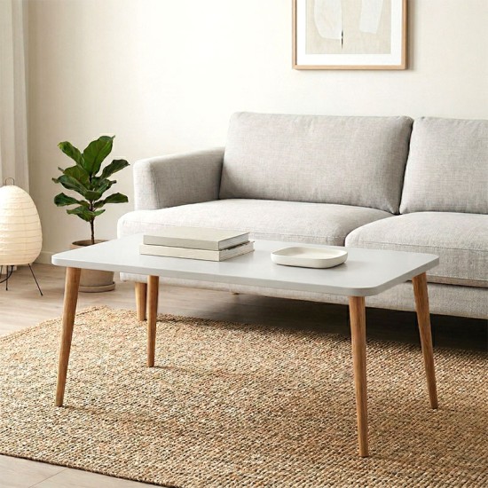 Τραπεζάκι σαλονιού Plane  χρώμα λευκό 90x55x41εκ.