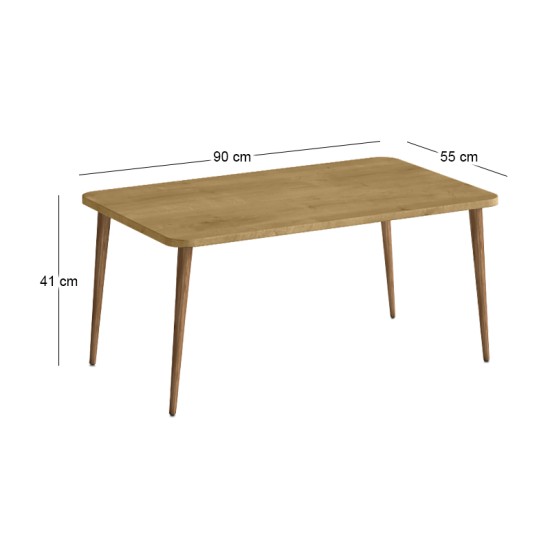 Τραπεζάκι σαλονιού Plane  χρώμα sapphire oak 90x55x41εκ.