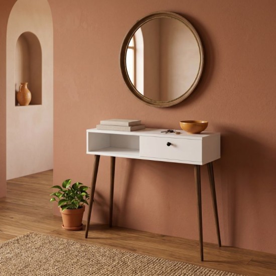 Κονσόλα Napoli  χρώμα λευκό 90x29x88εκ.