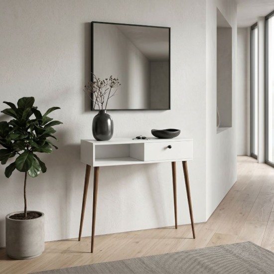 Κονσόλα Napoli  χρώμα λευκό 90x29x88εκ.