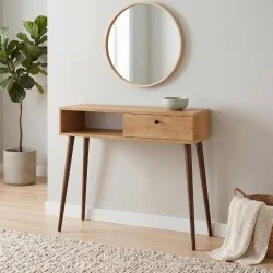 Κονσόλα Napoli  χρώμα sapphire oak 90x29x88εκ.