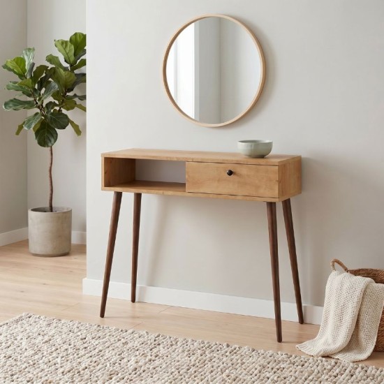 Κονσόλα Napoli  χρώμα sapphire oak 90x29x88εκ.