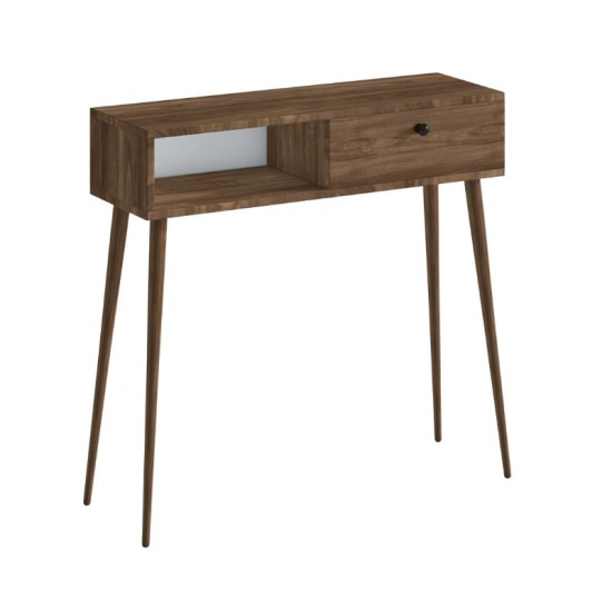 Κονσόλα Napoli  χρώμα καρυδί 90x29x88εκ.