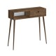 Κονσόλα Napoli  χρώμα καρυδί 90x29x88εκ.