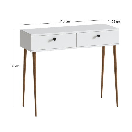 Κονσόλα Alis  χρώμα λευκό 110x29x88εκ.