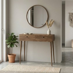 Κονσόλα Alis  χρώμα καρυδί 110x29x88εκ.