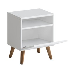 Κομοδίνο Sole  χρώμα λευκό 40x30x47,6εκ.