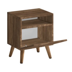 Κομοδίνο Sole  χρώμα καρυδί 40x30x47,6εκ.