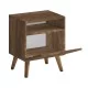 Κομοδίνο Sole  χρώμα καρυδί 40x30x47,6εκ.