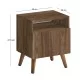 Κομοδίνο Sole  χρώμα καρυδί 40x30x47,6εκ.