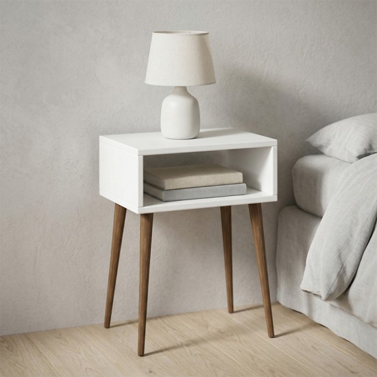 Κομοδίνο Gola  χρώμα λευκό 45x30x58εκ.