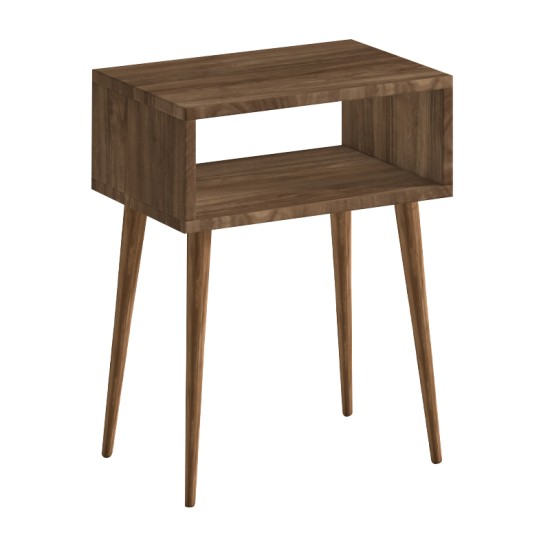 Κομοδίνο Gola  χρώμα καρυδί 45x30x58εκ.