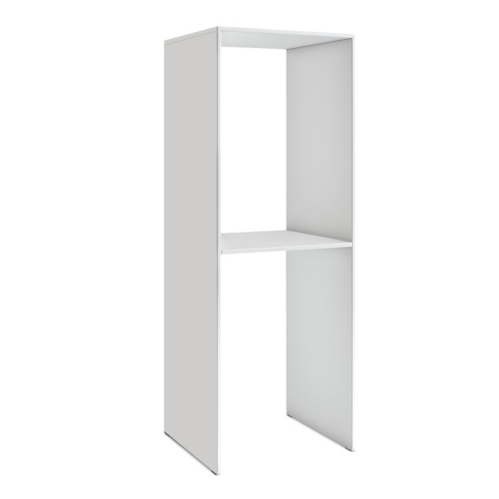 Έπιπλο πλυντηρίου - στεγνωτηρίου Evgenia  χρώμα λευκό 70x60x180εκ.