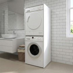 Έπιπλο πλυντηρίου - στεγνωτηρίου Zakar  χρώμα λευκό 70x60x180εκ.