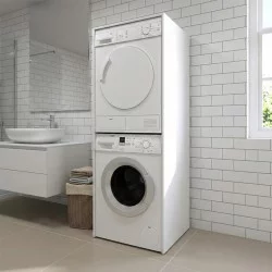 Έπιπλο πλυντηρίου - στεγνωτηρίου Zakar  χρώμα λευκό 70x60x180εκ.