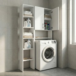 Έπιπλο πλυντηρίου Make  χρώμα λευκό 96x20x180εκ.