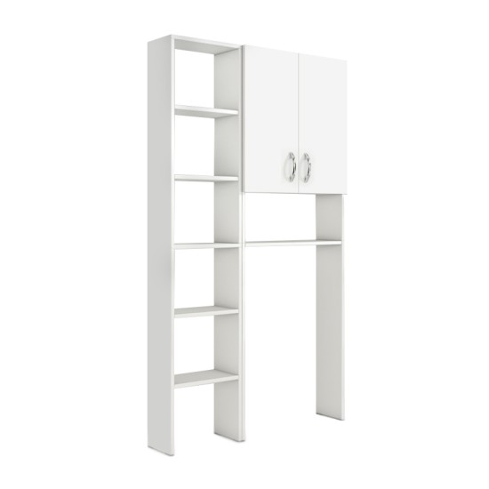 Έπιπλο πλυντηρίου Make  χρώμα λευκό 96x20x180εκ.